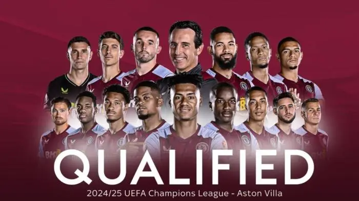 Aston Villa celebró con todo la clasificación a la Champions League. ,image_description: