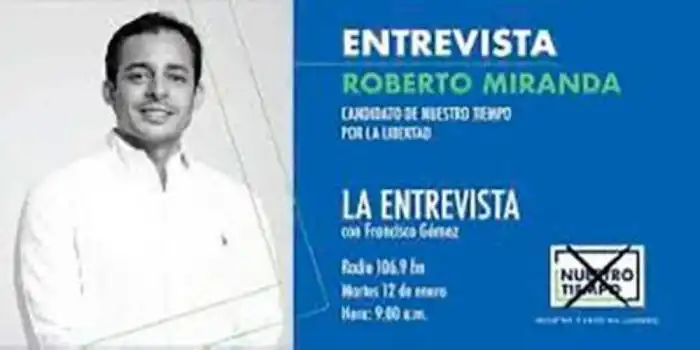 Roberto Eduardo Miranda Solano como candidato a diputado en 2021.