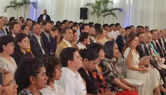 Familiares y empresarios durante la conmemoración de los 40 años de la Fundación Poma. /DEM