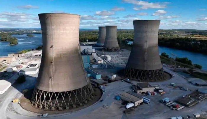 Vista aérea de la planta nuclear de Three Mile Island, en Pennsylvania. / AFP 