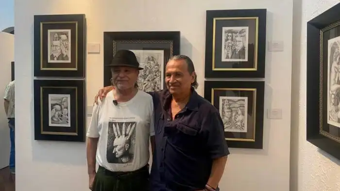 Antonio Bonilla y Dagoberto Nolasco presentaron la exhibición pictórica “Dos artisaurios en vías de extinción”.