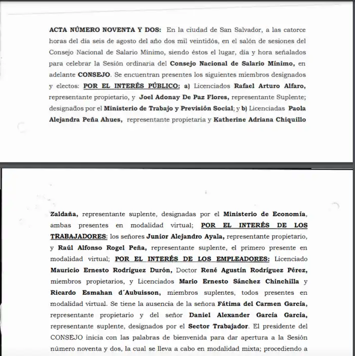 El acta 92 fue elaborada, según el mismo documento, el 6 de agosto de 2022. /Cortesía
