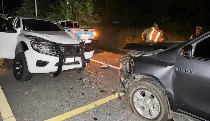 Una persona resultó con lesiones luego de un accidente en el cantón El Pilón, ciudad de Conchagua. /Fuerza Armada. 